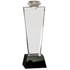 11" crystal diamond top award